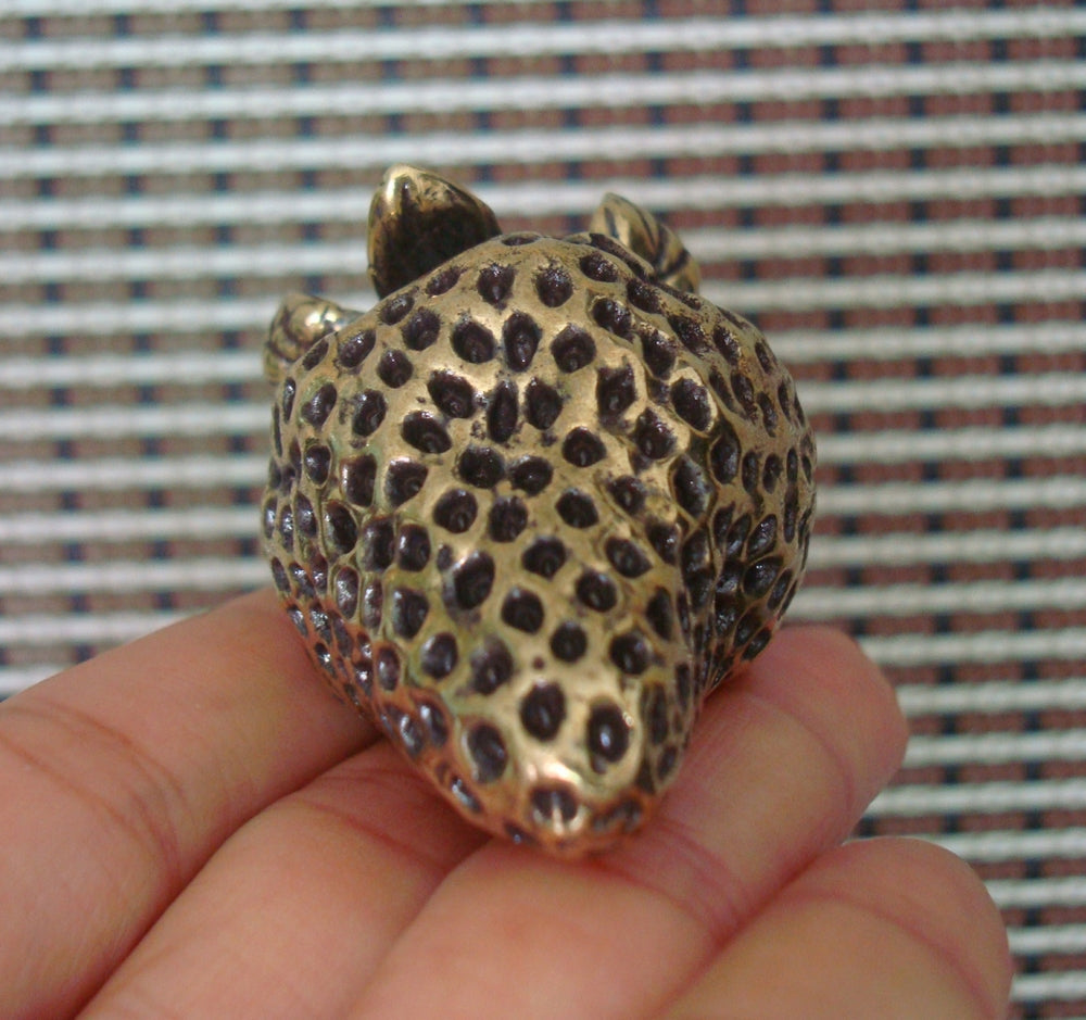 Solid Brass Strawberry Fruit Sculpture for Home Garden Decor