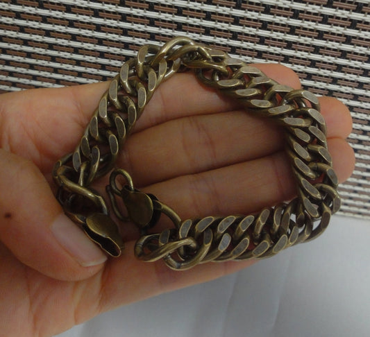 Vintage Style Brass Copper Centipedes Statue Chain Bracelet