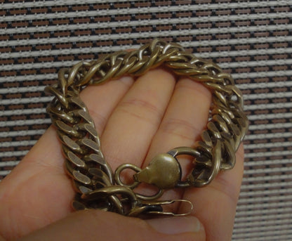 Vintage Style Brass Copper Centipedes Statue Chain Bracelet