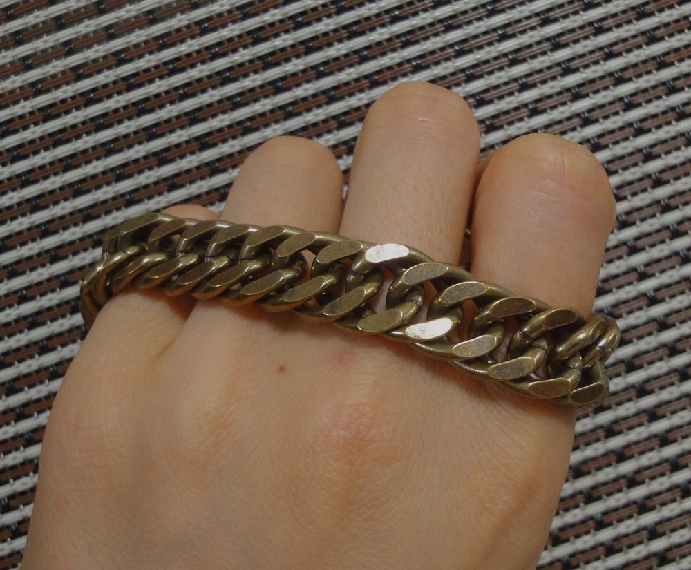 Vintage Style Brass Copper Centipedes Statue Chain Bracelet