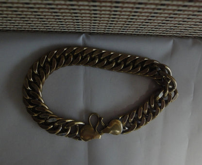 Vintage Style Brass Copper Centipedes Statue Chain Bracelet