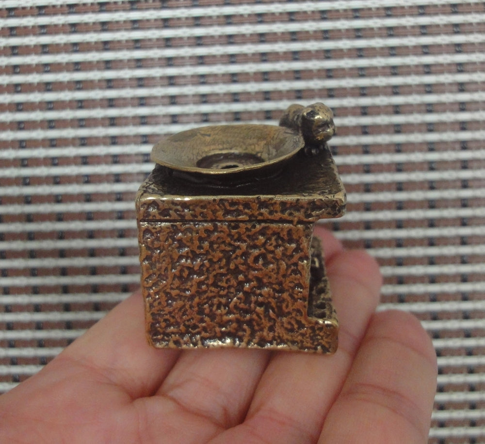 Vintage Brass Whimsical Stove Statue Incense Holder