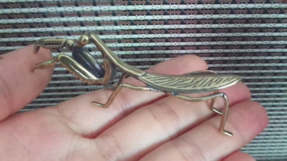 Vintage Style Solid Brass Copper Mantis Insect Statue Home Ornament Figurine