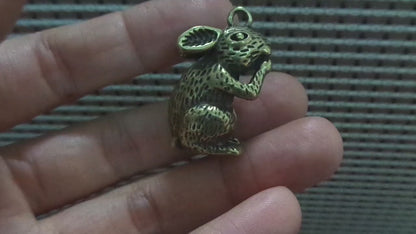 Antique Style Cute Rabbit Brass Charm | Handcrafted Animal Pendant for Necklaces