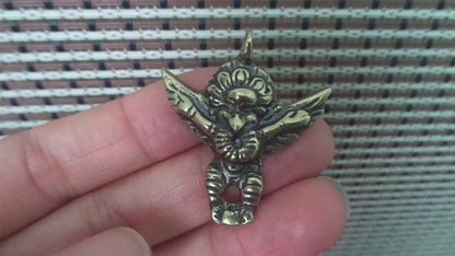 Solid Brass Roc Ancient Bird Figurine Pendant Vintage Style Statue