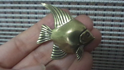 Vintage Brass Graceful Angelfish Figurine Ornament Special Gifts for Yourself