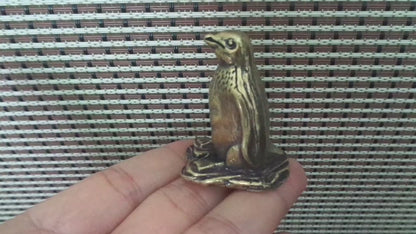 Solid Brass King Penguin Figurine Vintage Style Statue for Home Decor Gifts